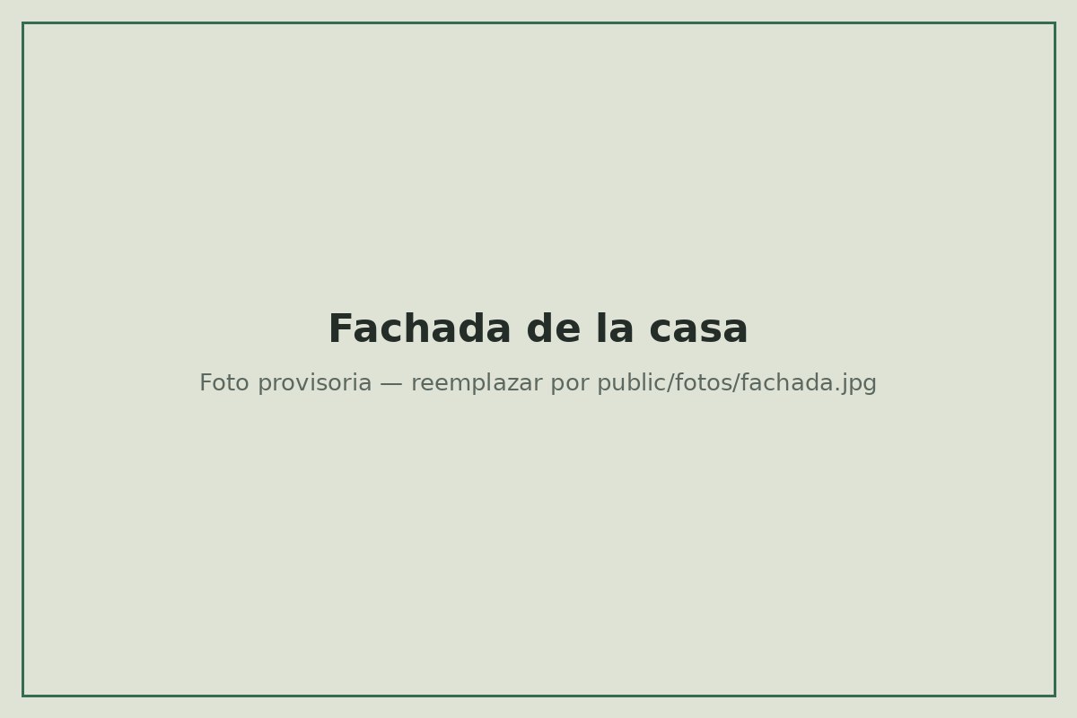 Fachada de la casa sobre Pje. Santucho